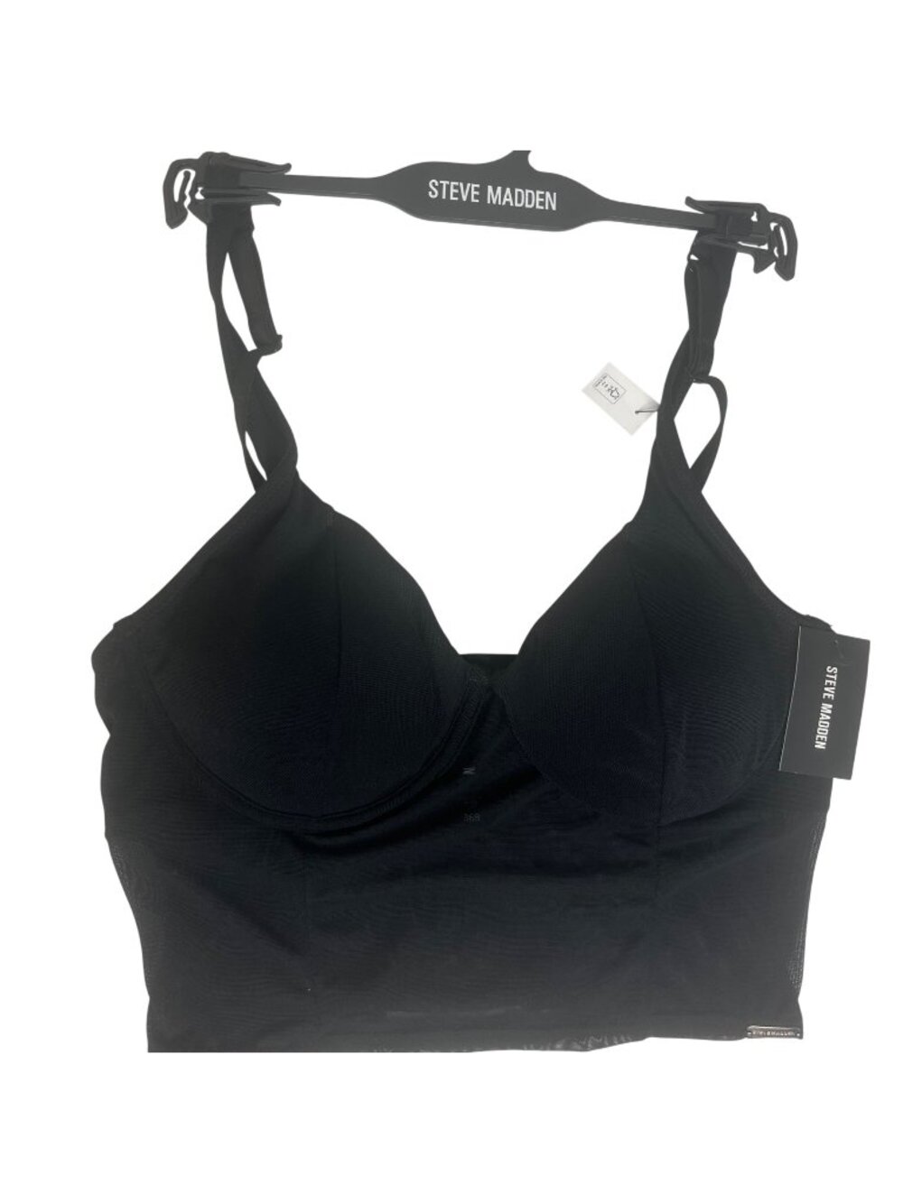 Steve Madden Corset Bra Womens Size 36B Black New